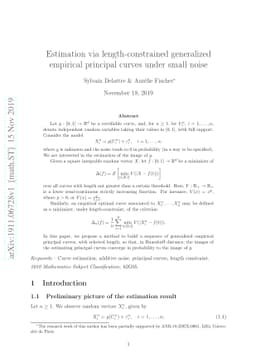 Estimation via length-constrained generalized empirical principal curves
  under small noise