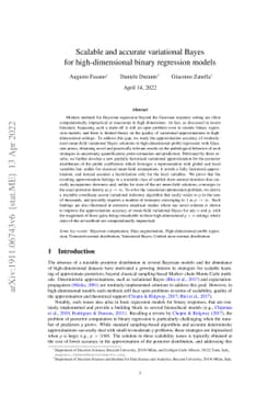 Scalable and Accurate Variational Bayes for High-Dimensional Binary
  Regression Models