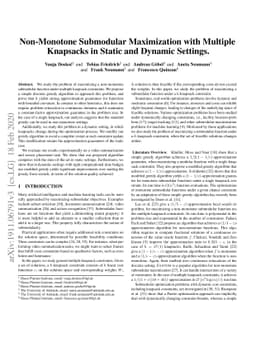 Non-Monotone Submodular Maximization with Multiple Knapsacks in Static
  and Dynamic Settings