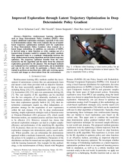 Improved Exploration through Latent Trajectory Optimization in Deep
  Deterministic Policy Gradient