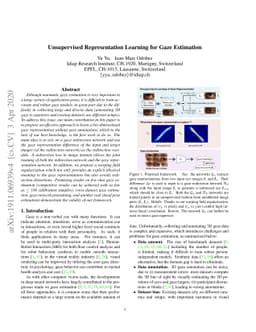 Unsupervised Representation Learning for Gaze Estimation