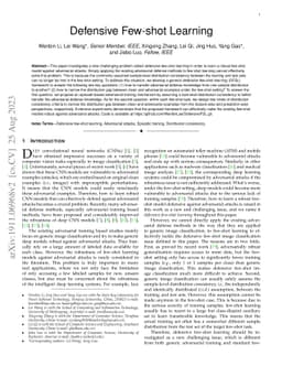 Defensive Few-shot Learning
