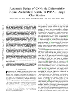 Automatic Design of CNNs via Differentiable Neural Architecture Search
  for PolSAR Image Classification