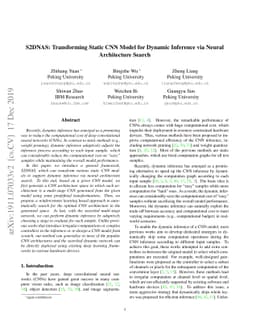 S2DNAS:Transforming Static CNN Model for Dynamic Inference via Neural
  Architecture Search