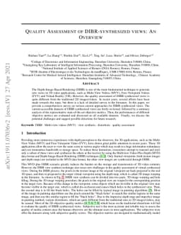 Quality Assessment of DIBR-synthesized views: An Overview