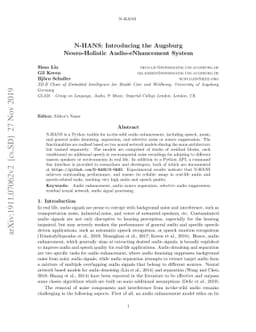 N-HANS: Introducing the Augsburg Neuro-Holistic Audio-eNhancement System