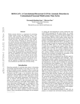 RSM-GAN: A Convolutional Recurrent GAN for Anomaly Detection in
  Contaminated Seasonal Multivariate Time Series