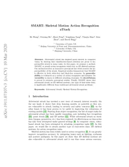 SMART: Skeletal Motion Action Recognition aTtack