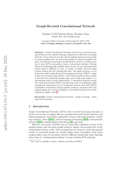 Graph-Revised Convolutional Network