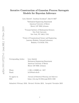 Iterative Construction of Gaussian Process Surrogate Models for Bayesian
  Inference