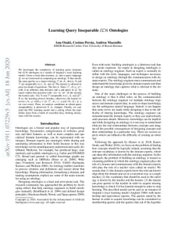 Learning Query Inseparable ELH Ontologies