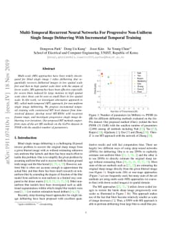 Multi-Temporal Recurrent Neural Networks For Progressive Non-Uniform
  Single Image Deblurring With Incremental Temporal Training