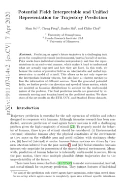 Potential Field: Interpretable and Unified Representation for Trajectory
  Prediction