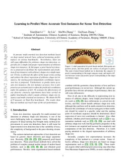Learning to Predict More Accurate Text Instances for Scene Text
  Detection