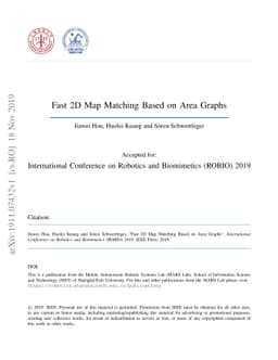 Fast 2D Map Matching Based on Area Graphs