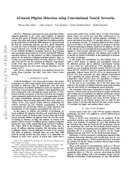 AI-based Pilgrim Detection using Convolutional Neural Networks