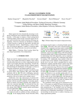 Signal Clustering with Class-independent Segmentation