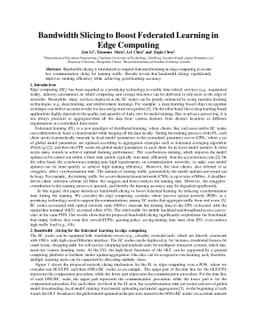 Bandwidth Slicing to Boost Federated Learning in Edge Computing