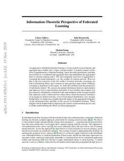 Information-Theoretic Perspective of Federated Learning