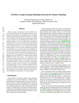 GLMNet: Graph Learning-Matching Networks for Feature Matching