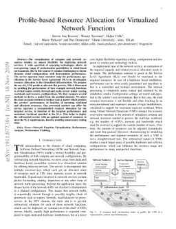 Profile-based Resource Allocation for Virtualized Network Functions