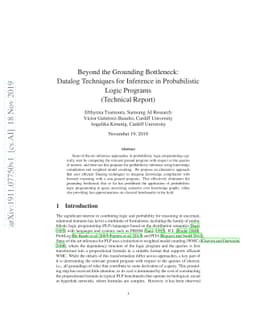 Beyond the Grounding Bottleneck: Datalog Techniques for Inference in
  Probabilistic Logic Programs (Technical Report)