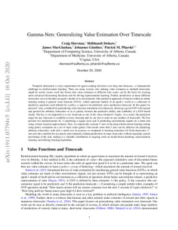 Gamma-Nets: Generalizing Value Estimation over Timescale