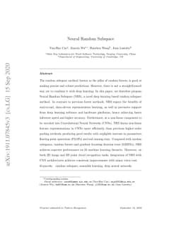 Neural Random Subspace