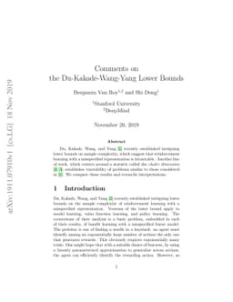 Comments on the Du-Kakade-Wang-Yang Lower Bounds