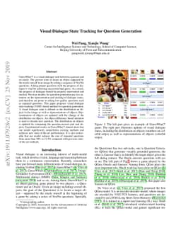 Visual Dialogue State Tracking for Question Generation