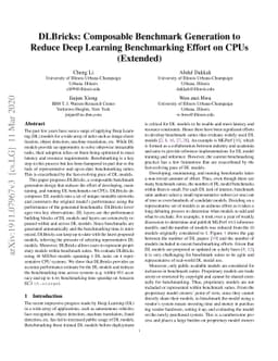 DLBricks: Composable Benchmark Generation to Reduce Deep Learning
  Benchmarking Effort on CPUs (Extended)