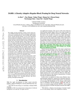 DARB: A Density-Aware Regular-Block Pruning for Deep Neural Networks