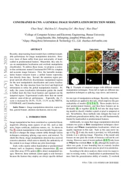 Constrained R-CNN: A general image manipulation detection model