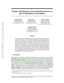 Energy Usage Reports: Environmental awareness as part of algorithmic
  accountability