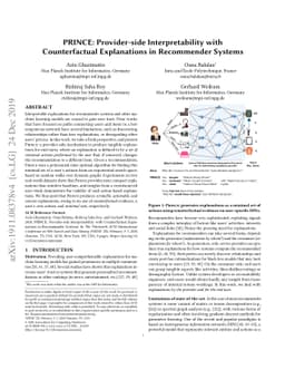 PRINCE: Provider-side Interpretability with Counterfactual Explanations
  in Recommender Systems