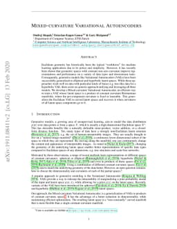 Mixed-curvature Variational Autoencoders