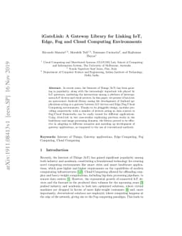 iGateLink: A Gateway Library for Linking IoT, Edge, Fog and Cloud
  Computing Environments