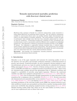 Towards unstructured mortality prediction with free-text clinical notes