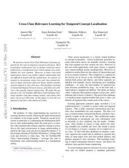 Cross-Class Relevance Learning for Temporal Concept Localization