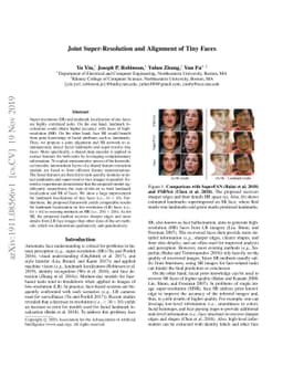 Joint Super-Resolution and Alignment of Tiny Faces