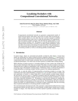Localizing Occluders with Compositional Convolutional Networks