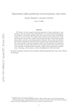 Equivariant online predictions of non-stationary time series