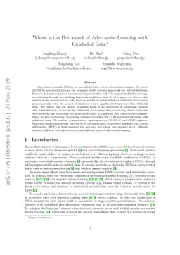 Where is the Bottleneck of Adversarial Learning with Unlabeled Data?