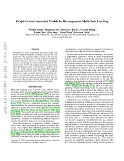 Graph-Driven Generative Models for Heterogeneous Multi-Task Learning