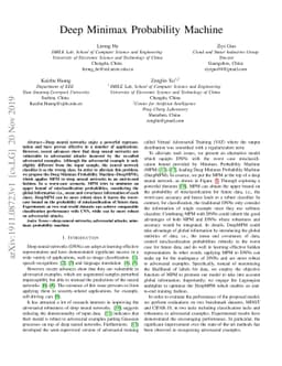 Deep Minimax Probability Machine