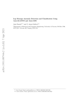 Log Message Anomaly Detection and Classification Using Auto-B/LSTM and
  Auto-GRU