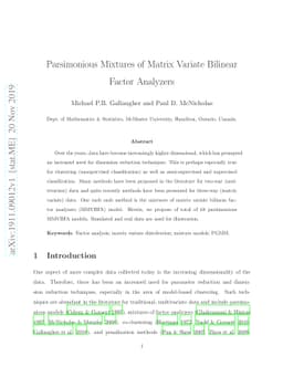 Parsimonious Mixtures of Matrix Variate Bilinear Factor Analyzers