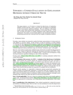 Towards a Unified Evaluation of Explanation Methods without Ground Truth