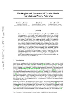 The Origins and Prevalence of Texture Bias in Convolutional Neural
  Networks