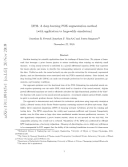 DPM: A deep learning PDE augmentation method (with application to
  large-eddy simulation)